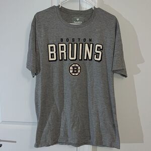 NHL Boston Bruins NHL Hockey Men’s big logo T shirt L retro style L Fanatics
